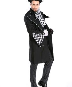 Alice in Wonderland Mad Hatter Male Magician Cosplay Costume