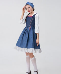 Beauty and the Beast Belle Maid Dress Cosplay Costume