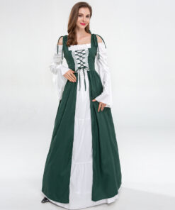 Beauty and the Beast Belle Green Dress Cosplay Costume