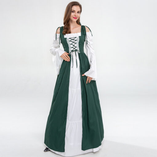 Beauty and the Beast Belle Green Dress Cosplay Costume