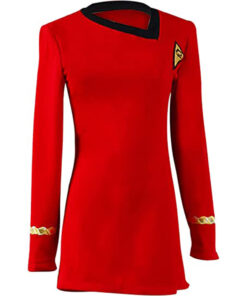 Star Trek The Original Series Red Women Uniform Cosplay Costume