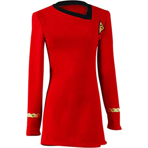 Star Trek The Original Series Red Women Uniform Cosplay Costume