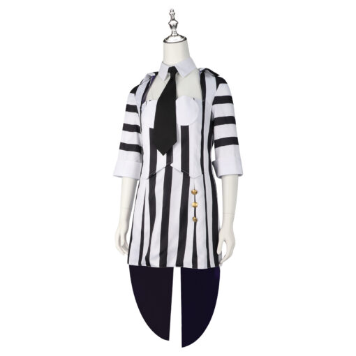 Beetlejuice Striped Style Dress Cosplay Costume