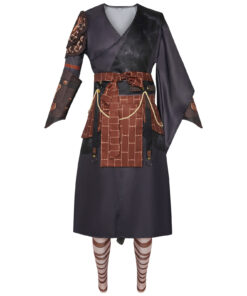 Black Myth Wukong Black Gold Silk Robe Cosplay Costume