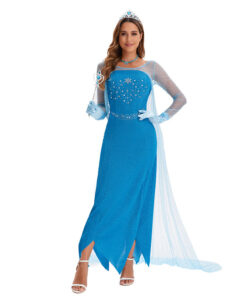 Frozen Elsa Princess Dress Cloak Cosplay Costume