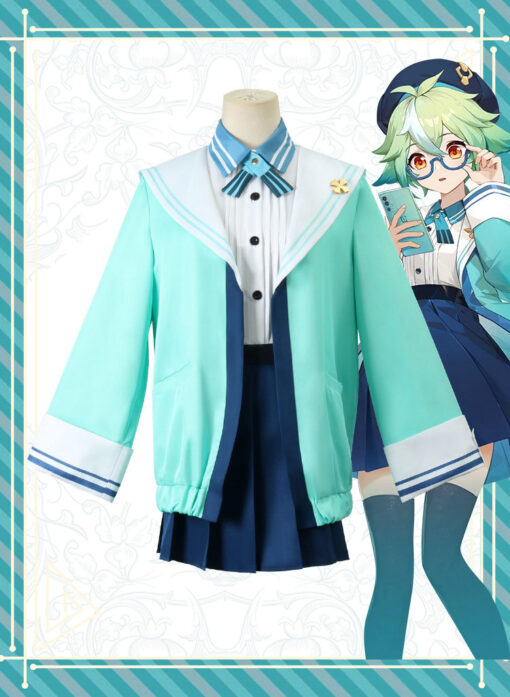 Genshin Impact Sucrose JK Uniform Cosplay Costume