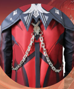 Genshin Impact Crimson Red Diluc Cosplay Costume