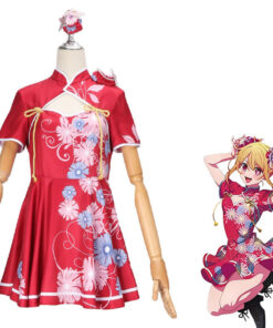 Oshi No Ko Hoshino Ruby in a Spring Festival Qipao Cosplay Costume