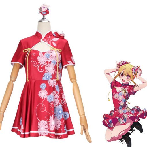 Oshi No Ko Hoshino Ruby in a Spring Festival Qipao Cosplay Costume