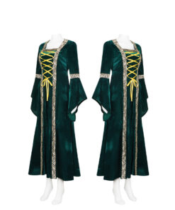 Hocus Pocus Green Robe Dress Cosplay Costume