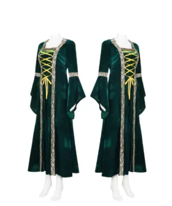 Hocus Pocus Green Robe Dress Cosplay Costume