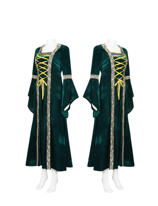 Hocus Pocus Green Robe Dress Cosplay Costume