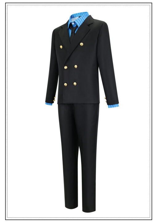 One Piece Sanji Vinsmoke Blue Cosplay Costume