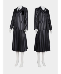 Wednesday Adams Suit Uniform Black Cosplay Costume