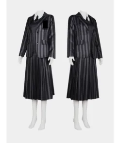 Wednesday Adams Suit Uniform Black Cosplay Costume