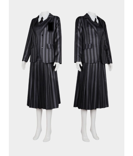 Wednesday Adams Suit Uniform Black Cosplay Costume