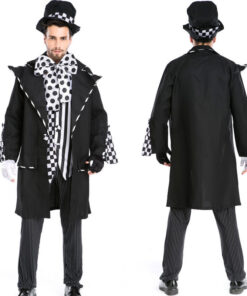 Alice in Wonderland Mad Hatter Male Magician Cosplay Costume