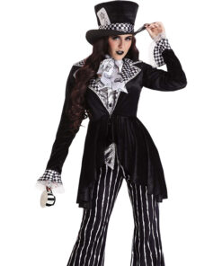 Alice in Wonderland Mad Hatter Female Magician Cosplay Costume