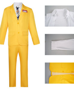 Beetlejuice Betelgeuse Yellow Suit Cosplay Costume