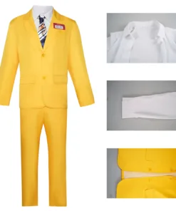 Beetlejuice Betelgeuse Yellow Suit Cosplay Costume