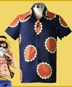 One Piece Luffy Sunflower Shirt Cosplay Costume