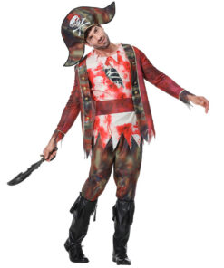 Pirates of the Caribbean Men Pirates Zombie Cosplay Costume