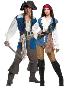 Pirates of the Caribbean Men Captain Sailor Cosplay Costume