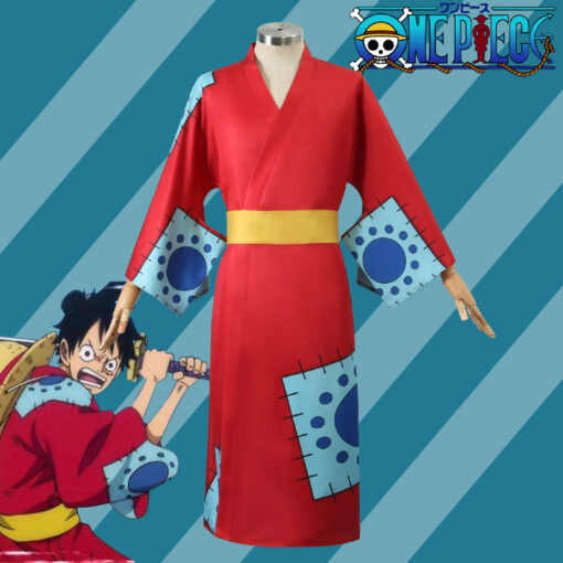 One Piece Luffy Kimono Cosplay Costume