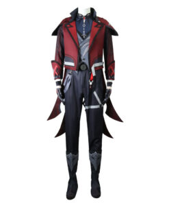 Genshin Impact Crimson Red Diluc Cosplay Costume