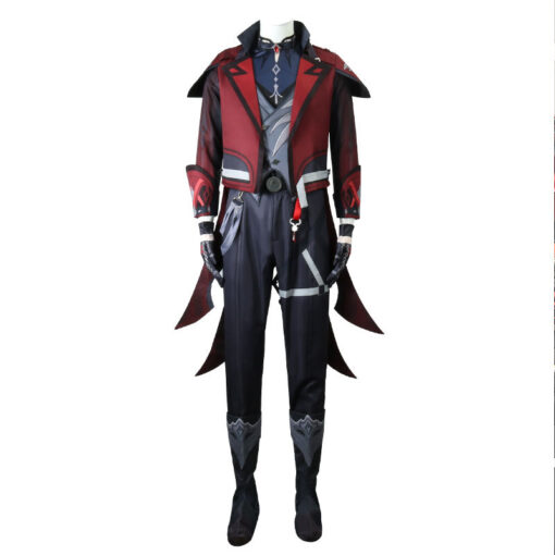 Genshin Impact Crimson Red Diluc Cosplay Costume