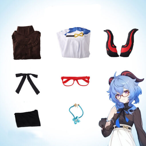 Genshin Impact Collaboration Edition Ganyu Cosplay Costume