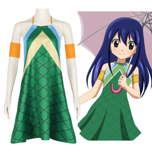 Fairy Tail Wendy Marvell Cosplay Costume