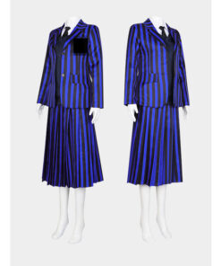 Wednesday Adams Suit Uniform Blue Cosplay Costume