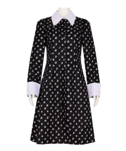 Wednesday Adams Black Dress Cosplay Costume