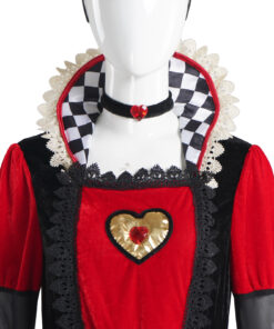 Alice in Wonderland Queen of Hearts Dress Cosplay Costume