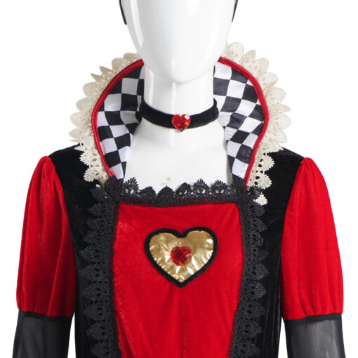 Alice in Wonderland Queen of Hearts Dress Cosplay Costume