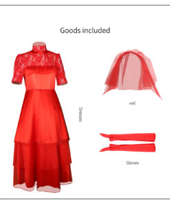 Beetlejuice Red Tulle Skirt Cosplay Costume