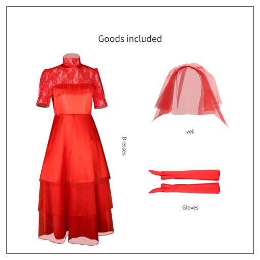 Beetlejuice Red Tulle Skirt Cosplay Costume