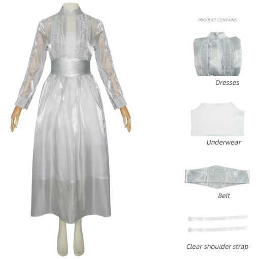 Beetlejuice Astrid Deetz Silver Dress Cosplay Costume