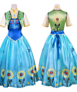 Frozen Anna Princess Ball Gown Cosplay Costume