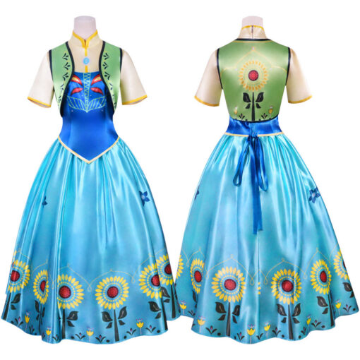 Frozen Anna Princess Ball Gown Cosplay Costume