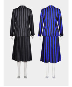 Wednesday Adams Suit Uniform Blue Cosplay Costume