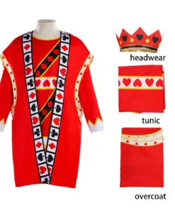 Alice in Wonderland King of Hearts poker Cosplay Costume