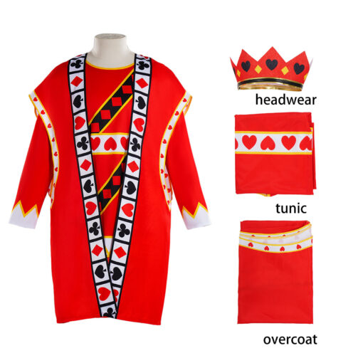 Alice in Wonderland King of Hearts poker Cosplay Costume