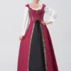 Beauty and the Beast Belle Dark Red Dress Cosplay Costume