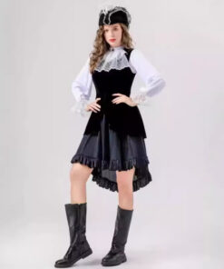 Pirates of the Caribbean Women Pirates Preppy Style Cosplay Costume