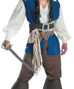 Pirates of the Caribbean Men Captain Sailor Cosplay Costume