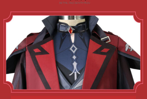 Genshin Impact Crimson Red Diluc Cosplay Costume