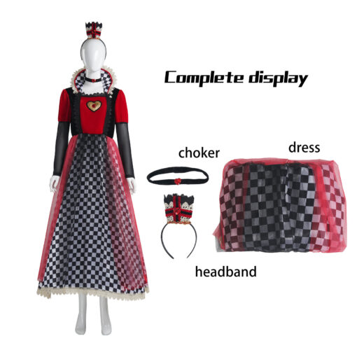 Alice in Wonderland Queen of Hearts Dress Cosplay Costume