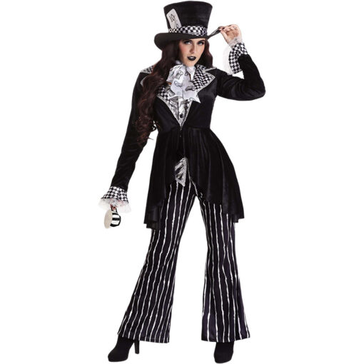 Alice in Wonderland Mad Hatter Female Magician Cosplay Costume